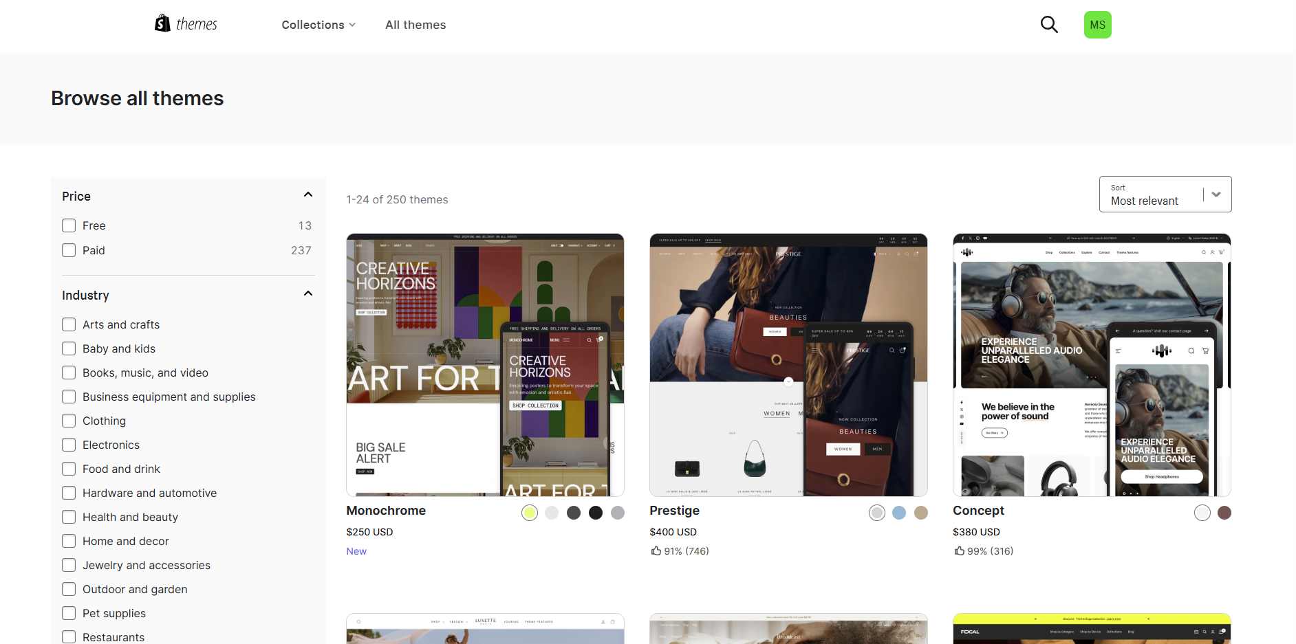 Shopify Theme Store